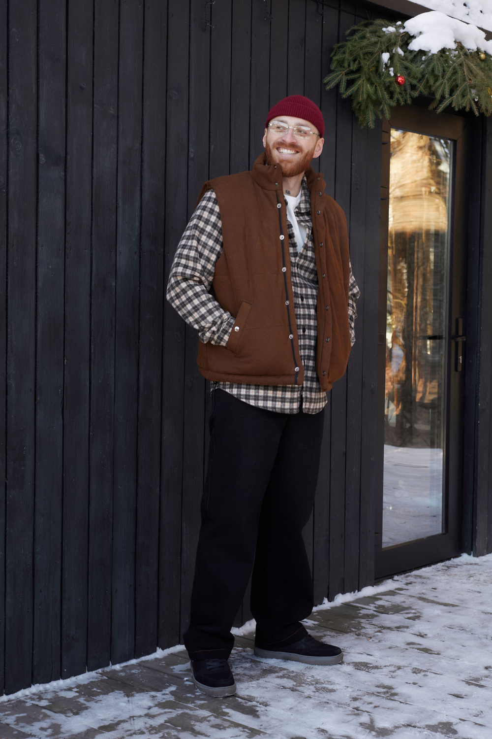 Жилетка утепленная рыжая "Velvet"