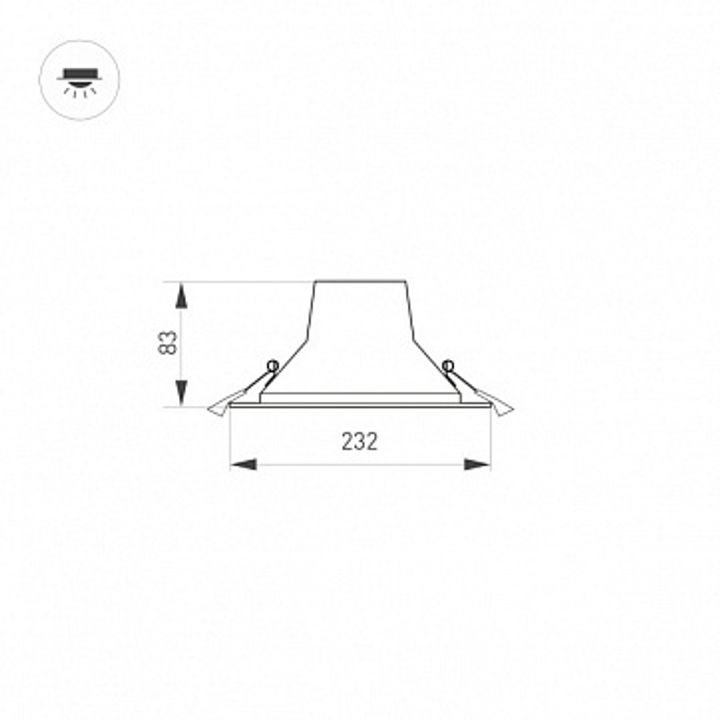 Встраиваемый светодиодный светильник Arlight Im-Storm-R230-28W Day4000-Mix 032434