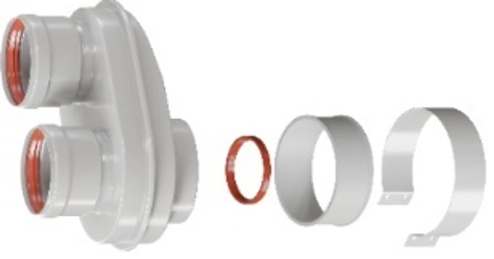 ROMMER RCA-8080-210002 Адаптер моноблочный для перехода на двухтрубную систему 80/80 (Baxi (кроме EC