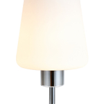 Настольный светильник 1х60Вт Е27, металл/стекло, хром/белый