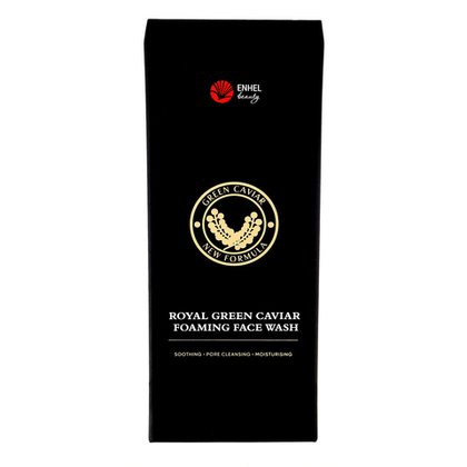 Пенка для умывания с нанощёточкой c зелёной икрой Royal Green Caviar Foaming Face Wash, 150ml