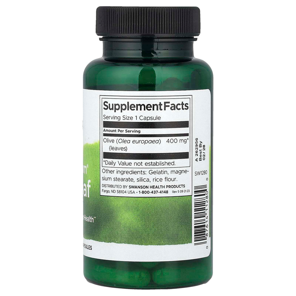 Swanson, Full Spectrum®, листья оливкового дерева, 400 мг, 60 капсул