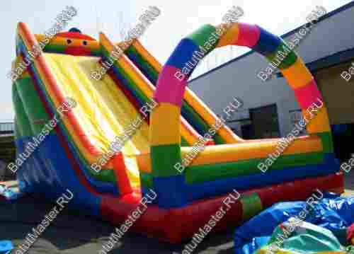 Детский надувной батут-горка "Без радуги никуда" 14*5*9 м