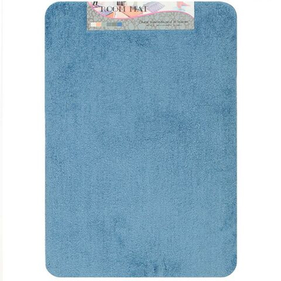 Коврик для ванной, 0.58х0.88 м, ПЭ, голуб, Лама, Y3-782