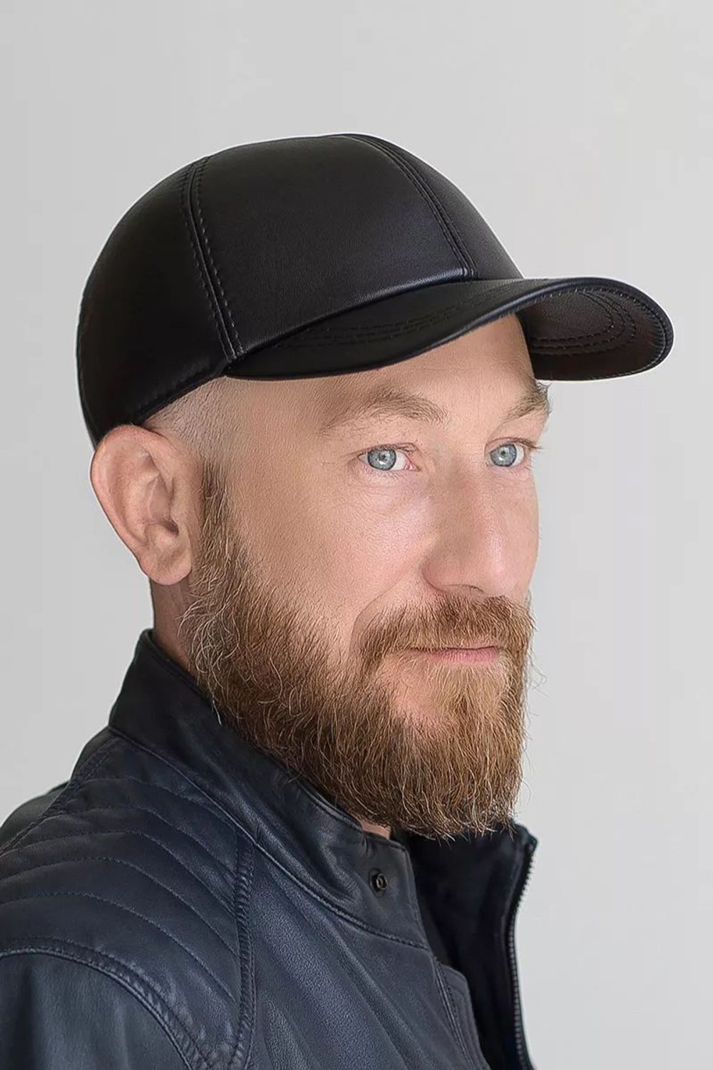 Бейсболка кожаная/Denkor