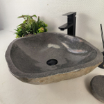 Каменная раковина из речного камня RS-05099 (54*47*15) 0857 из натурального камня