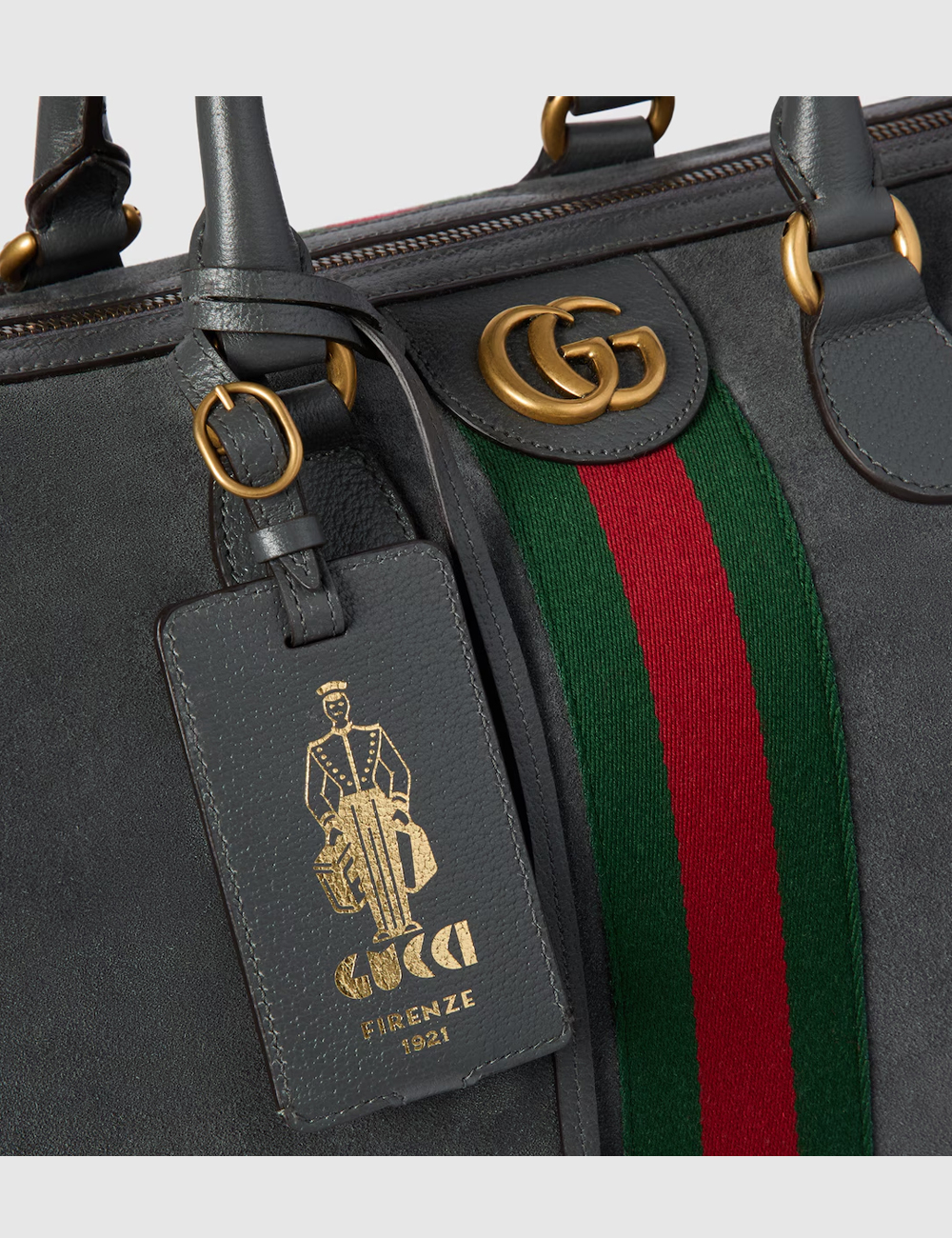 Дорожная Сумка Gucci Savoy Medium Suede "Dark Grey"