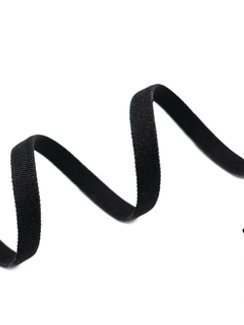 170 Бретель - резинка для стрепов, 6 мм Греция, черный 170