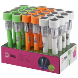 Светильник уличный ЭРА SL-PL30-CLR на солнечной батарее пластик цветной 32 см | Садовые декоративные светильники