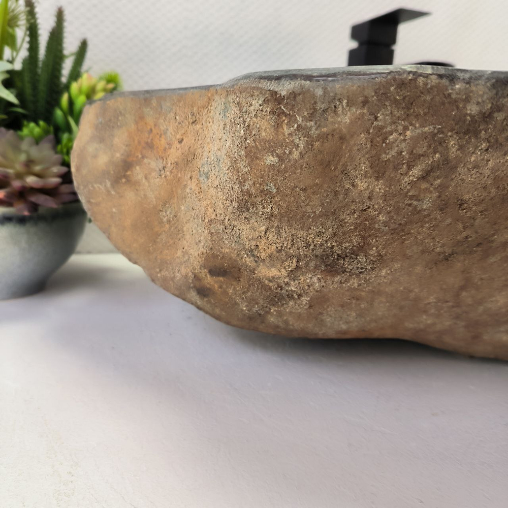 Раковина из речного камня RS-63607 (70*48*16) 0124