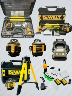 Лазерный уровень / нивелир 4х360 Dewalt с аксессуарами в сумке, зеленый луч 16 линий 4D
