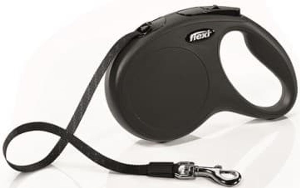 flexi рулетка New Classic M (до 25 кг) 5 м лента черная flexi рулетка New Classic M (до 25 кг) 5 м лента черная