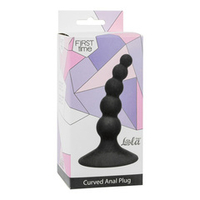 Чёрная анальная пробка 10,5см Lola Games First Time Ribbed Plug Black 4108-03Lola