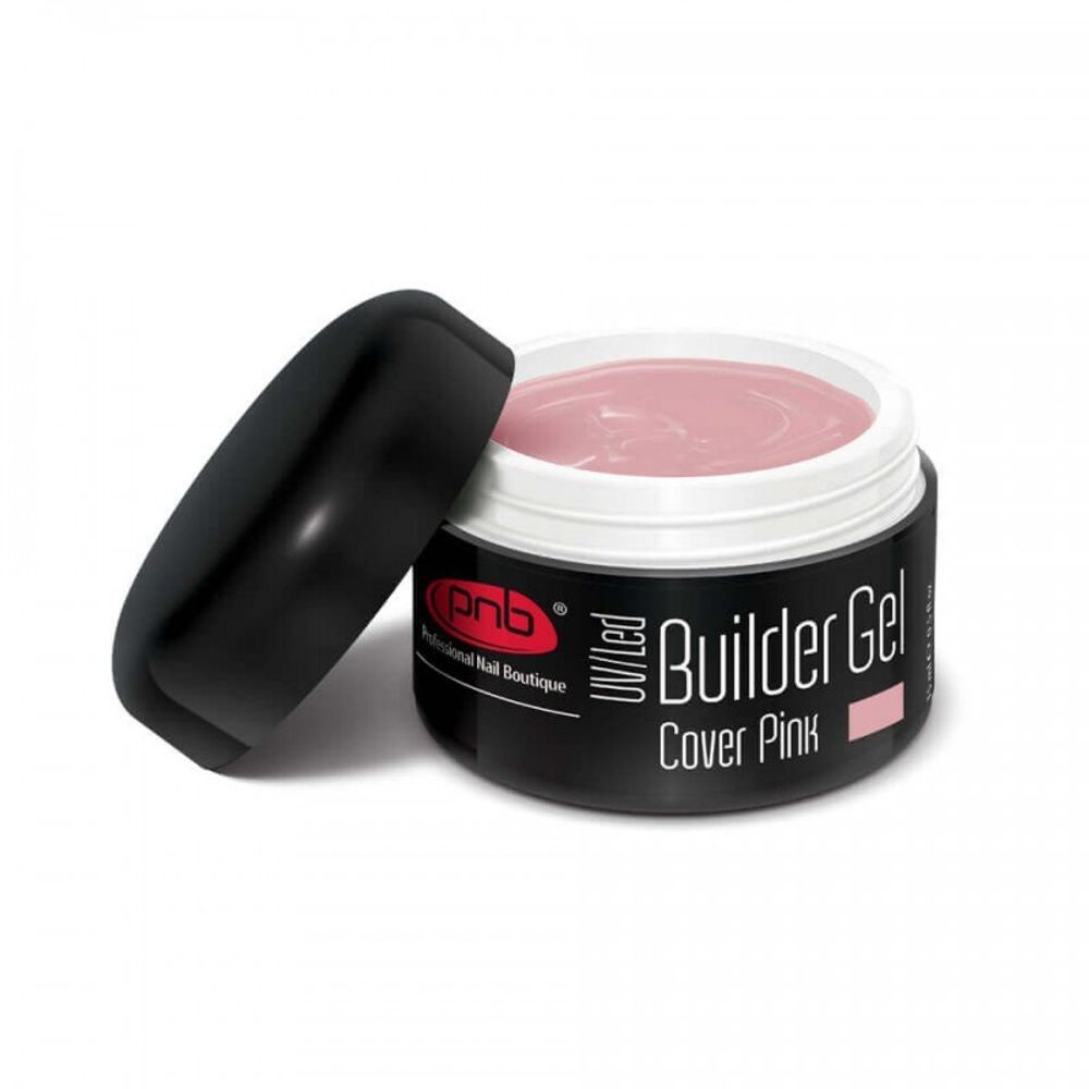 Гель PNB моделирующий 15мл розовый Builder Gel Cover Pink (банка)