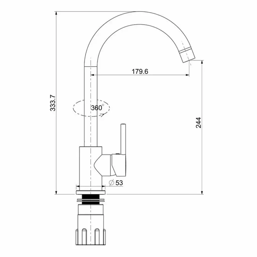 Смеситель для кухни VATTENDORF VF-0012-MB