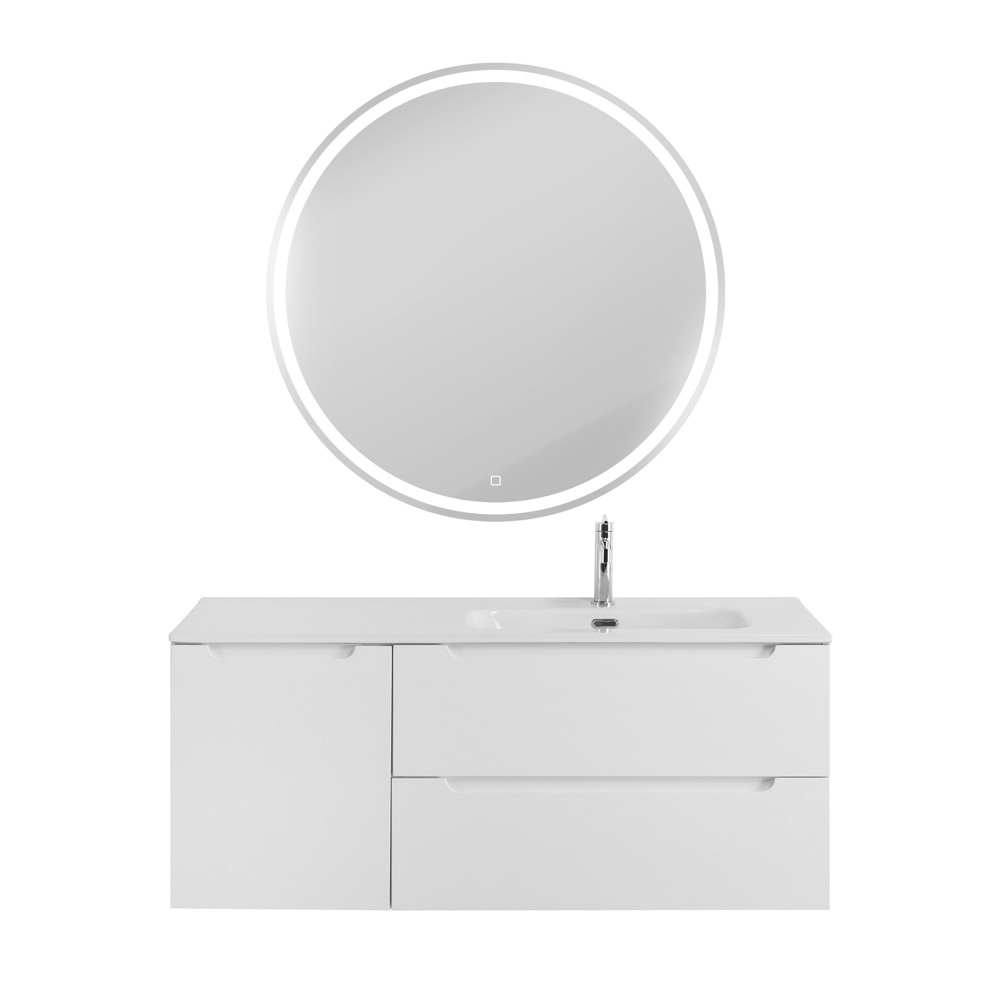 Подвесная тумба с раковиной BelBagno ETNA 120 Bianco Lucido правая, ETNA-1200-2C-1A-SO-BL-R + BB1200ETL-R