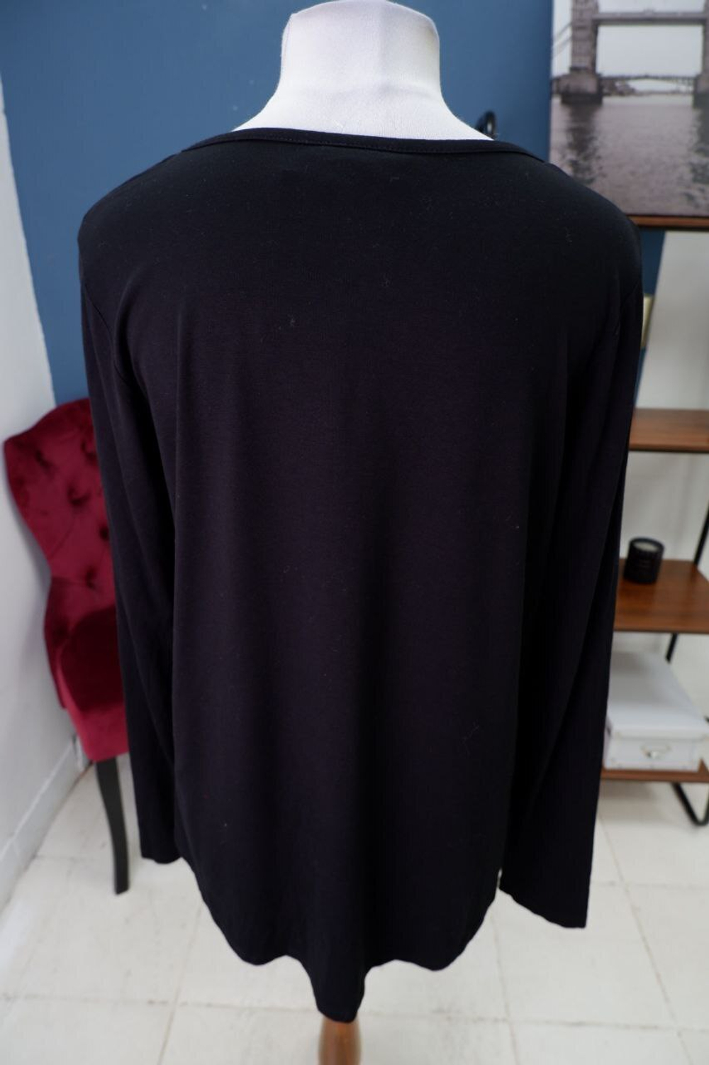 Блузка Street One черная 46 размер