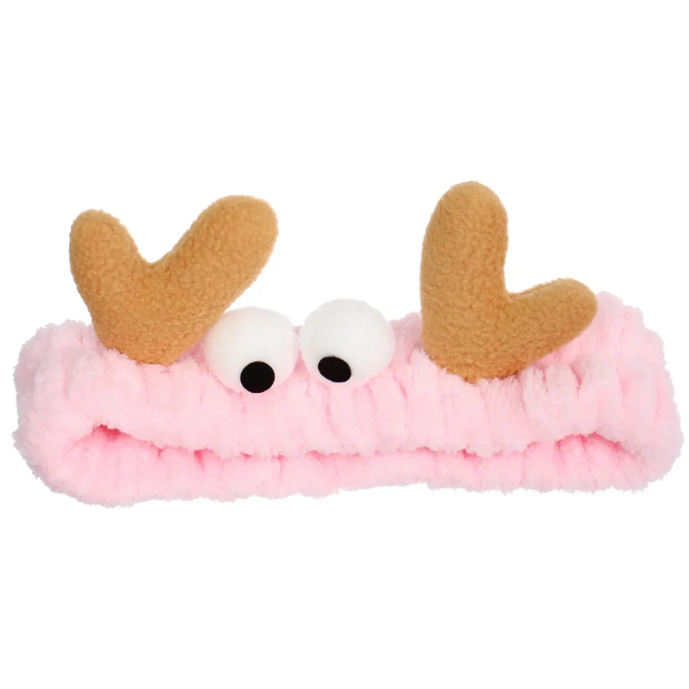 Повязка на голову «New collection Vostok - Крабики», цвет розовый, чёрный, бежевый и красный, 20*6см ( упаковка белый ZIP пакет )