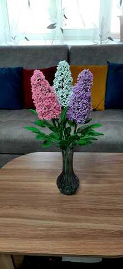 Сирень из бисера 53см