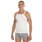 Мужская майка на узких бретелях (Размер: XXL) (Цвет: белый)