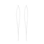 "Gamma" Иглы гибкие бисерные с широким ушком сталь NC-306 d 0.3 мм 2 шт