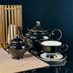 Lenardi 109-189 Чайный сервиз 14пр. 220 мл NOIR в под.уп.(х3) Фарфор