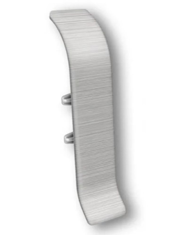 Соединитель для плинтуса 55мм "Идеал Классик", 186 Алюминий