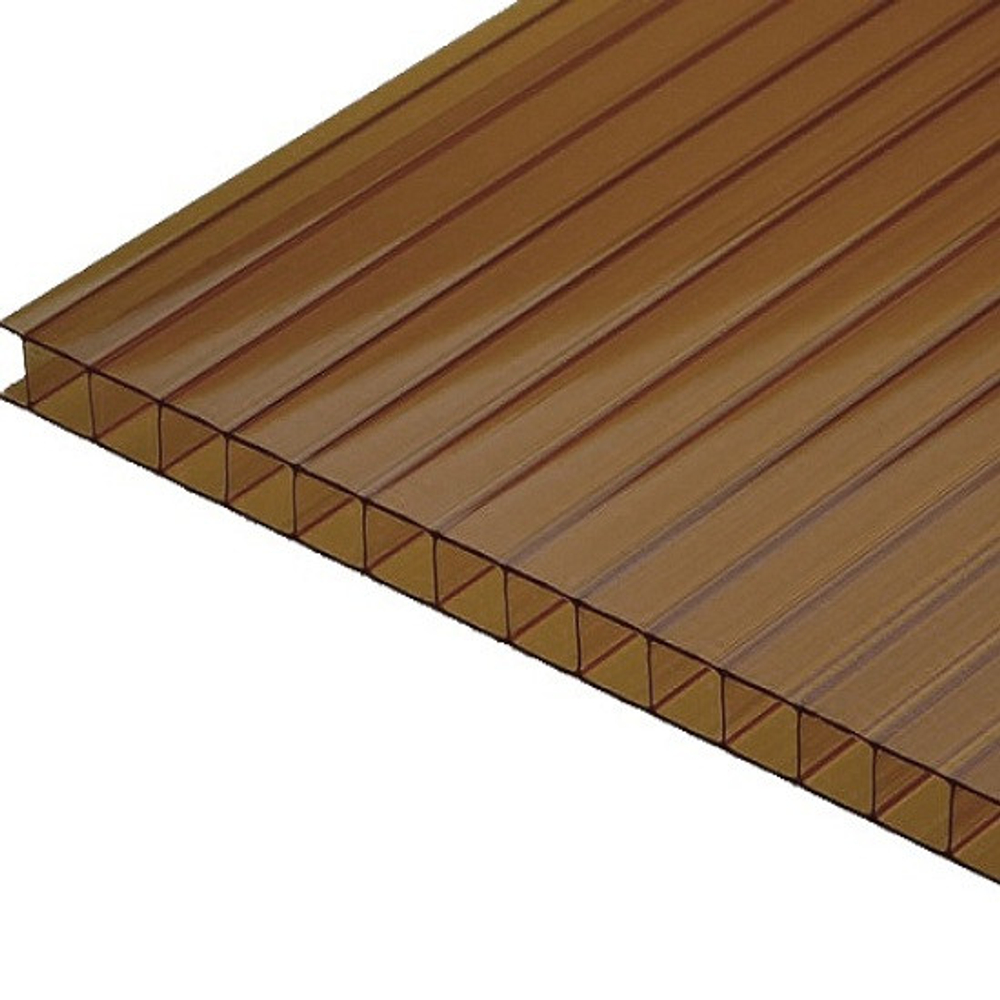 Поликарбонат сотовый Юг-Ойл-Пласт Ug Standart бронзовый 8 мм 2,1х12 м