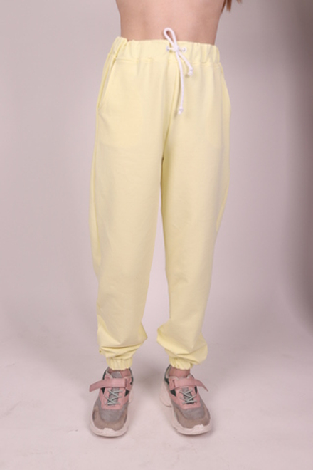 Брюки бледно-желтые