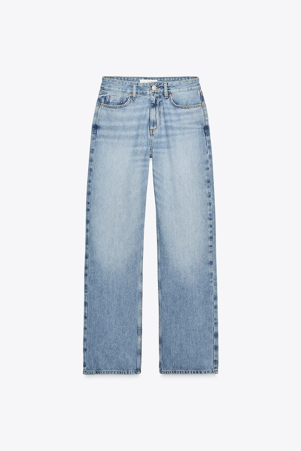 ZARA ДЖИНСЫ Z1975 BOOTCUT С ВЫСОКОЙ ПОСАДКОЙ, ВЫЦВЕТШИЙ СИНИЙ