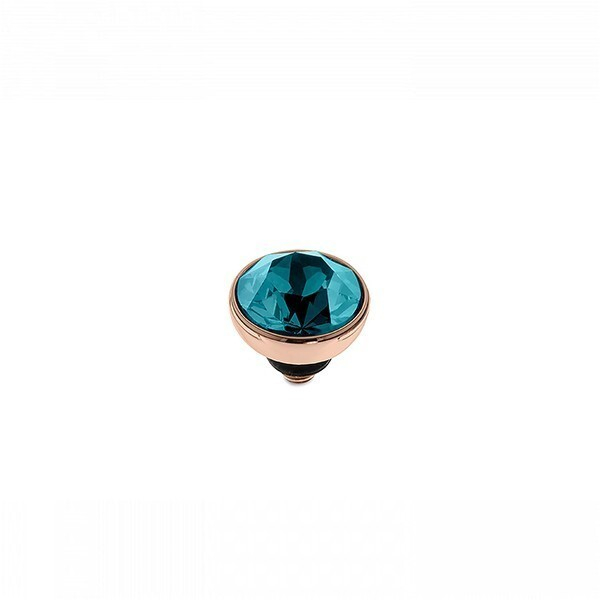 Шарм Qudo Bottone Blue Zircon 8 мм 680114 BL/RG