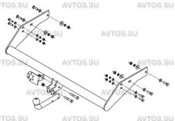 Фаркоп для УАЗ Cargo 2011-, УАЗ Profi 2017- Тип шара: A. Нагрузки: 1500/75 кг, UAZ-09