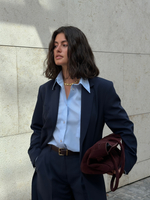 Рубашка из поплина голубая