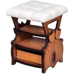 Табурет с ящиком Марта 2 Орех Белый