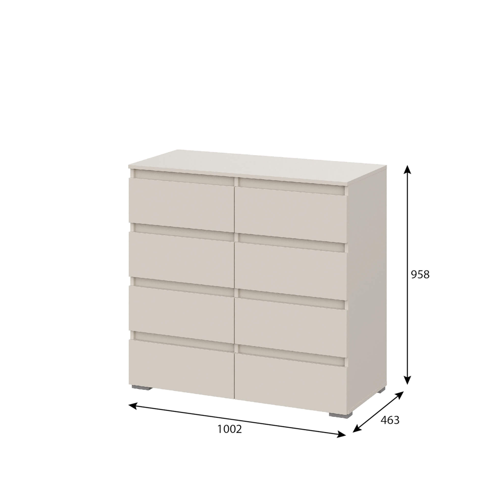 Комод КМ 04 (8 ящиков) "Люмо"