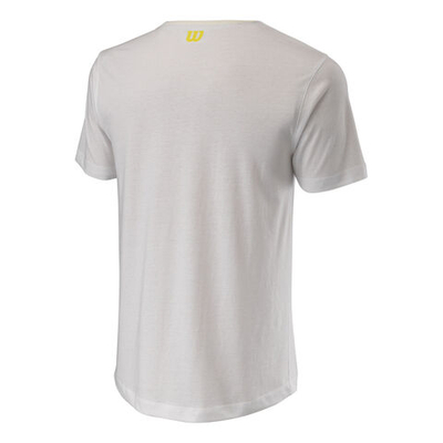 Мужское теннисное поло Wilson Stacked Tech T-Shirt Men - White, Multicoloured