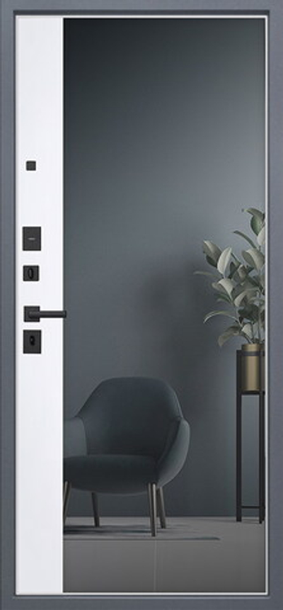 Стальная дверь  "Беркут" с зеркалом