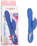 Синий вибромассажер-кролик Enchanted Teaser - 23 см. (Цвет: синий)