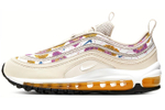 Nike Air Max 97 floral air cushion sports shock absorption non-slip low-top running shoes women's cream white