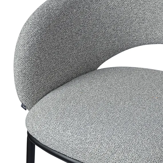 Стул Jude, серое букле, черные ножки