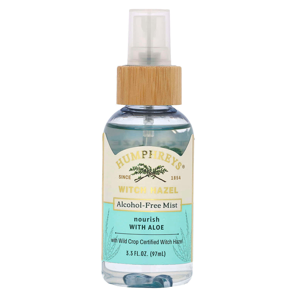 Humphreys, Witch Hazel, спрей без спирта с алоэ, 97 мл (3,3 жидк. унц.)