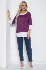 Джемпер Нежный акцент (сиреневый) Б12616-4 LT Collection