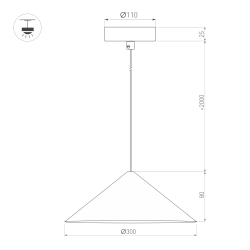Светильник SP-MAKOTO-R300-10W Warm3000 (WH, 36 deg, 230V, TRIAC) (Arlight, IP20 Металл, 3 года) 057217