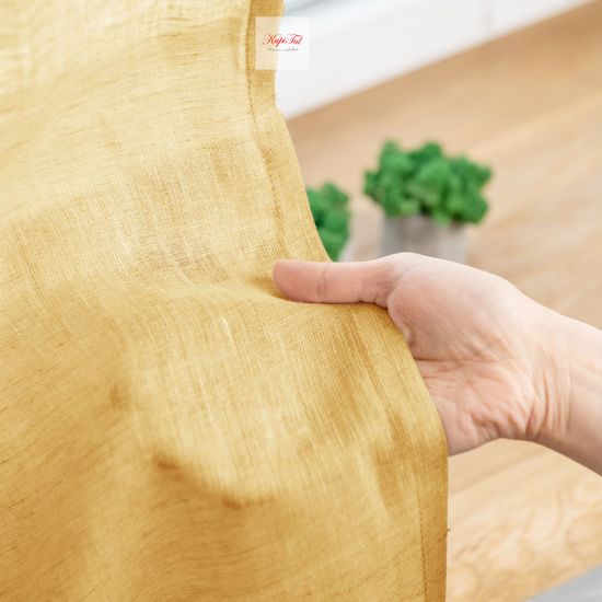 Легкие шторы под лён Селинен (персиковый)