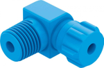 Штуцер ниппельный угловой с накидной гайкой Festo GCK-1/8-PK-6-KU (комплект 10 шт)