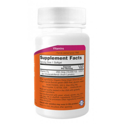 Vitamin D3 10000 IU (витамин D) 240 гелевых капсул NOW Foods