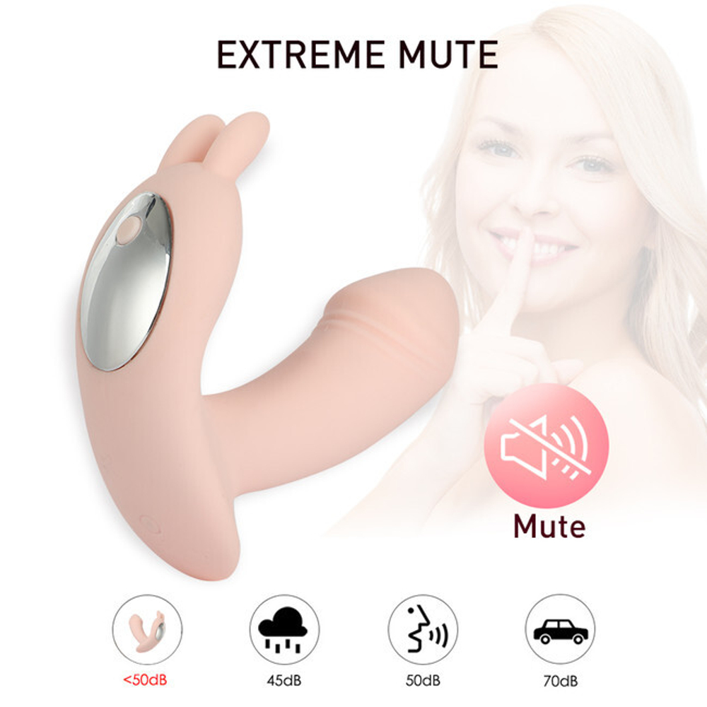 Беспроводной клиторально-вагинальный стимулятор розовый (перезаряжаемый) (Цвет: розовый)