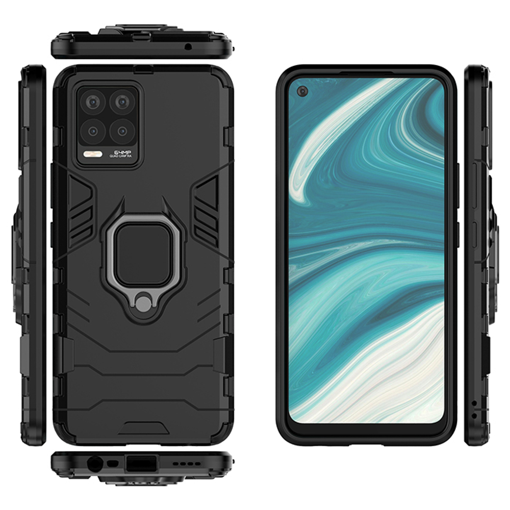 Противоударный чехол с кольцом Panther Case для Realme 8 Pro