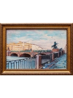 Картина маслом "Аничков мост" Леонтьев