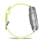 Умные часы Garmin Venu 4 45мм Серебристые с лимонным силиконовым ремешком (010-03014-42)